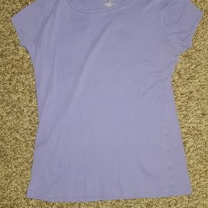 Girls plain purple short sleeve
